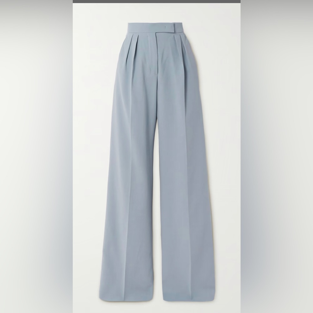 MAX MARA Mimma Wide Leg Pants in Light Blue